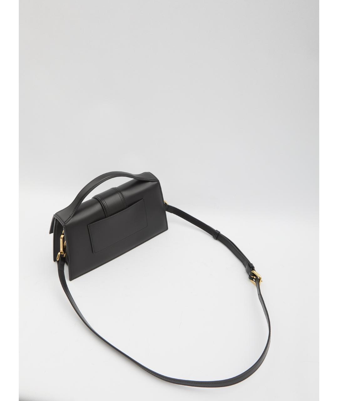 JACQUEMUS Черная кожаная сумка через плечо, фото 5
