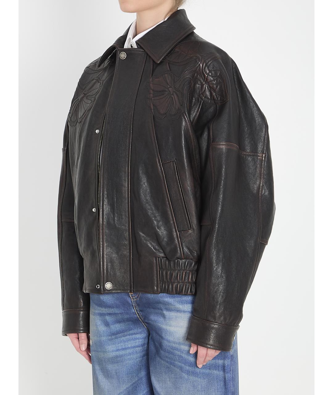 GOLDEN GOOSE DELUXE BRAND Черная кожаная куртка, фото 3