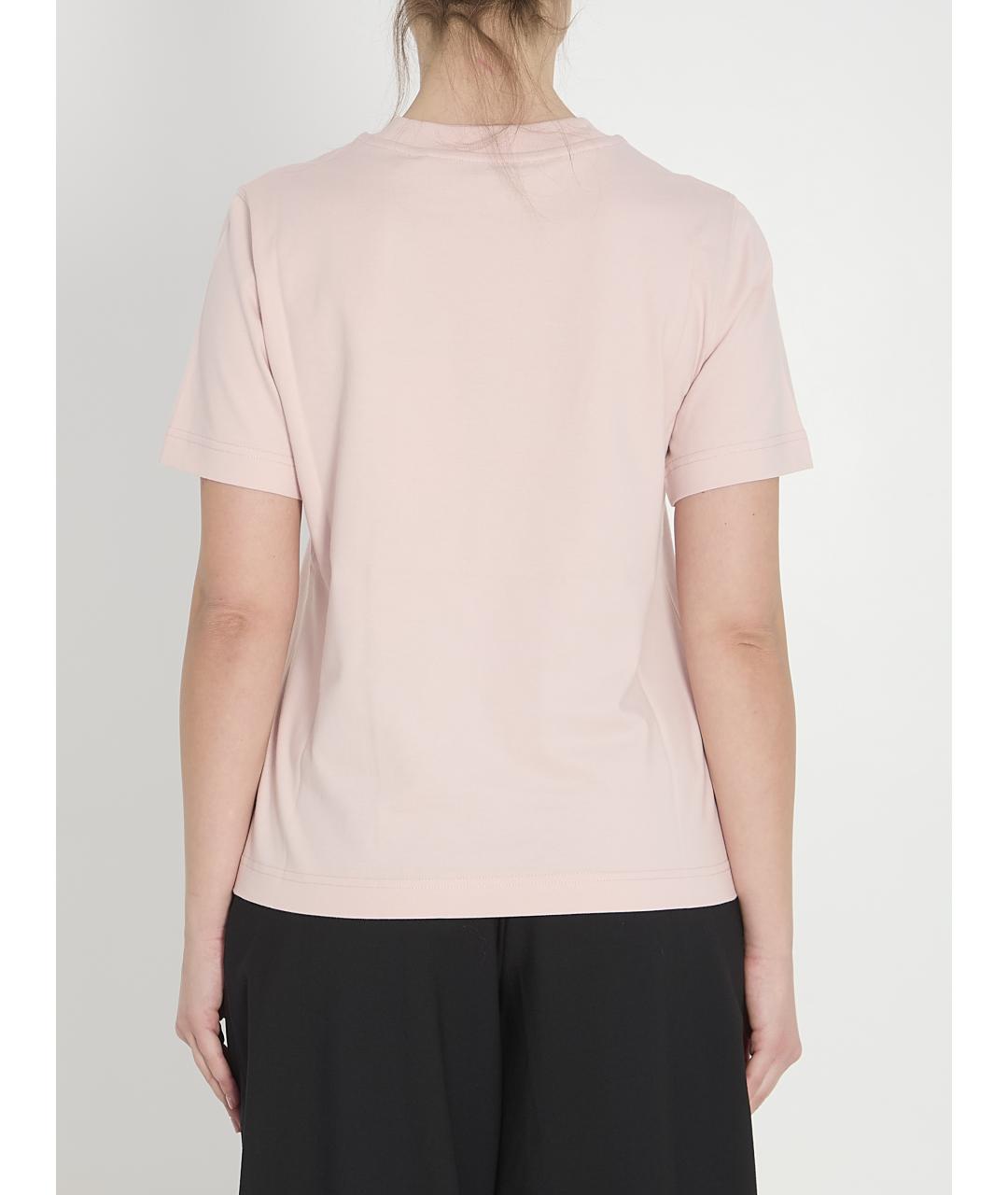 BURBERRY Розовая хлопковая футболка, фото 5