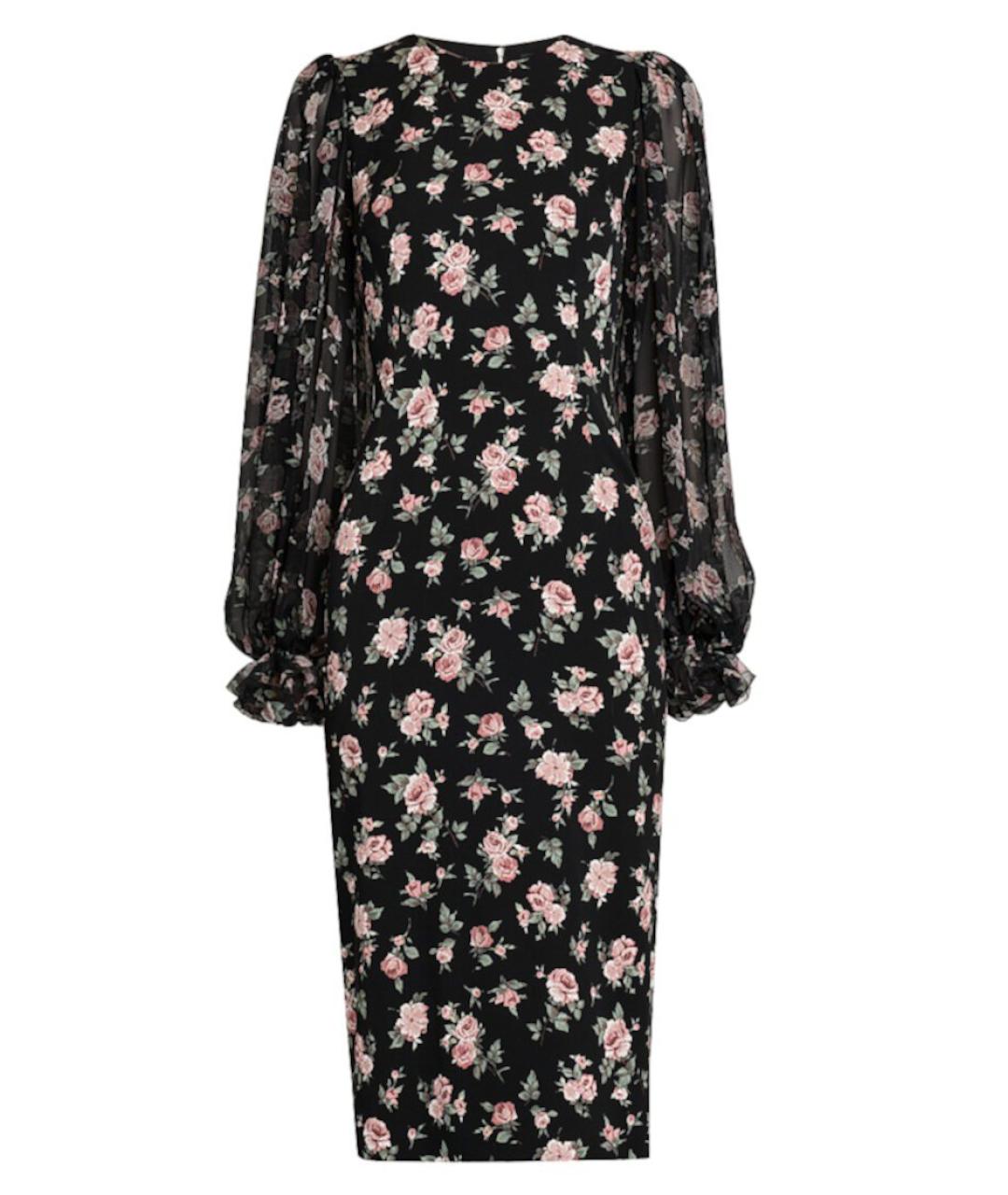 DOLCE&GABBANA Черное шелковое платье, фото 1