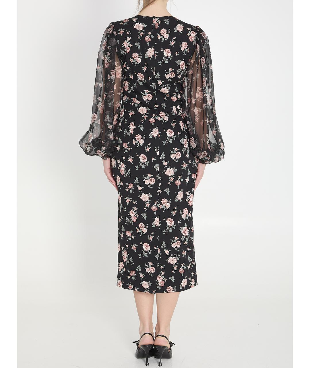 DOLCE&GABBANA Черное шелковое платье, фото 5