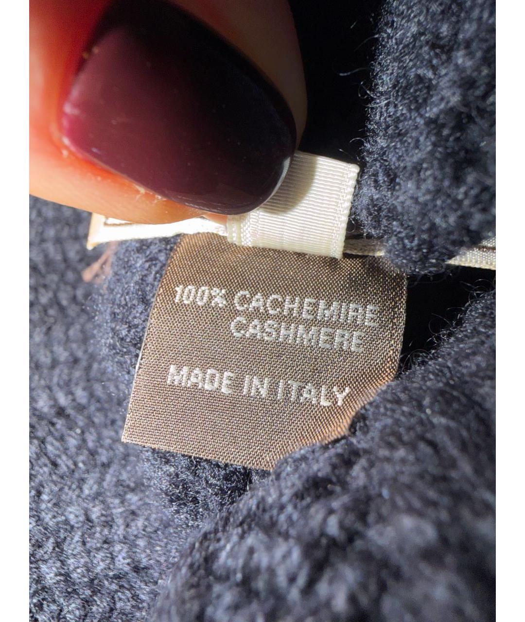 HERMES Темно-синяя кашемировая шапка, фото 4