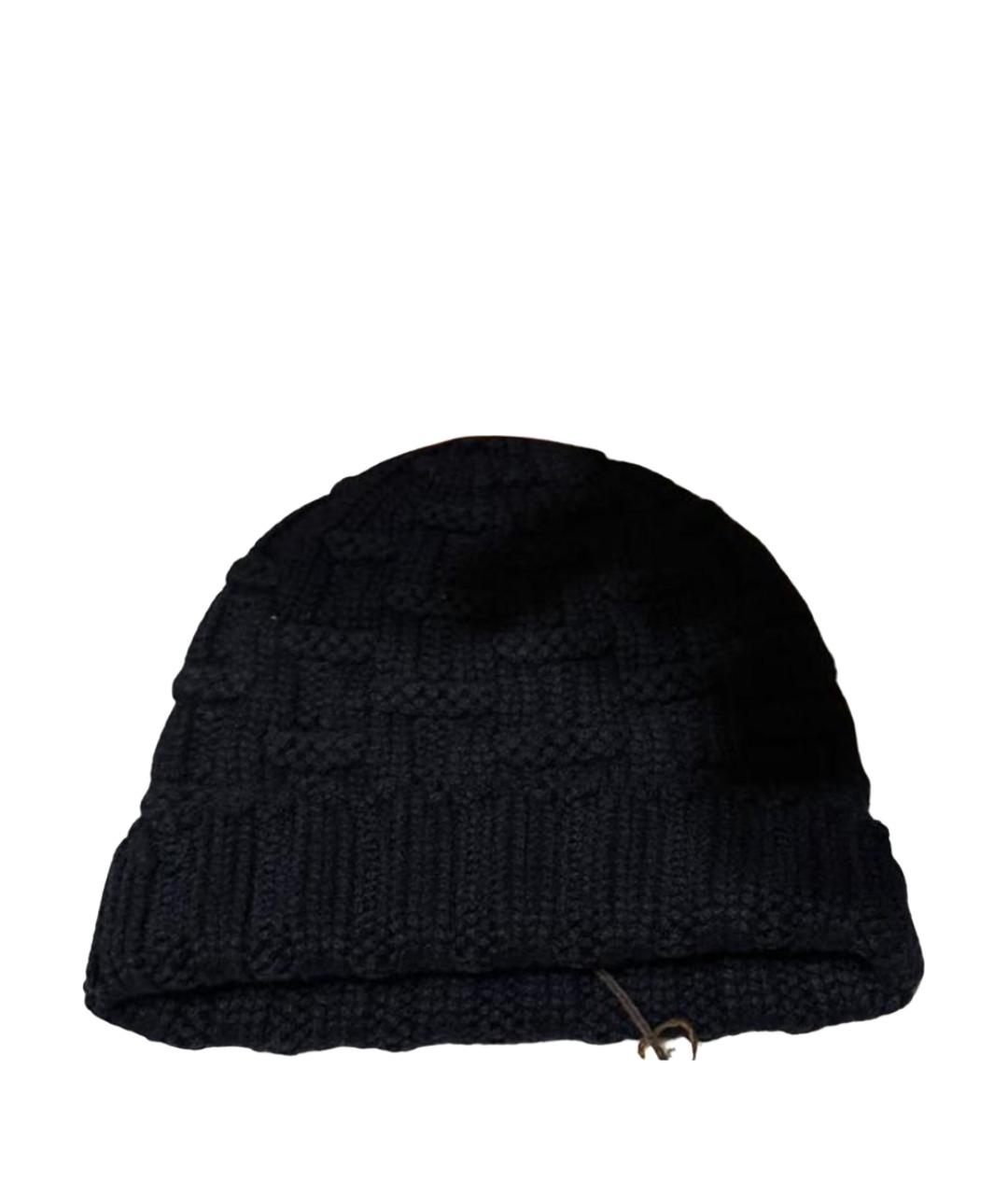 HERMES Темно-синяя кашемировая шапка, фото 1