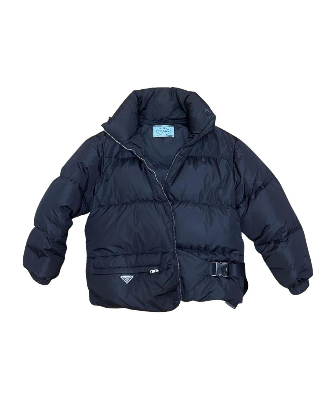 PRADA Черный полиэстеровый пуховик, фото 1