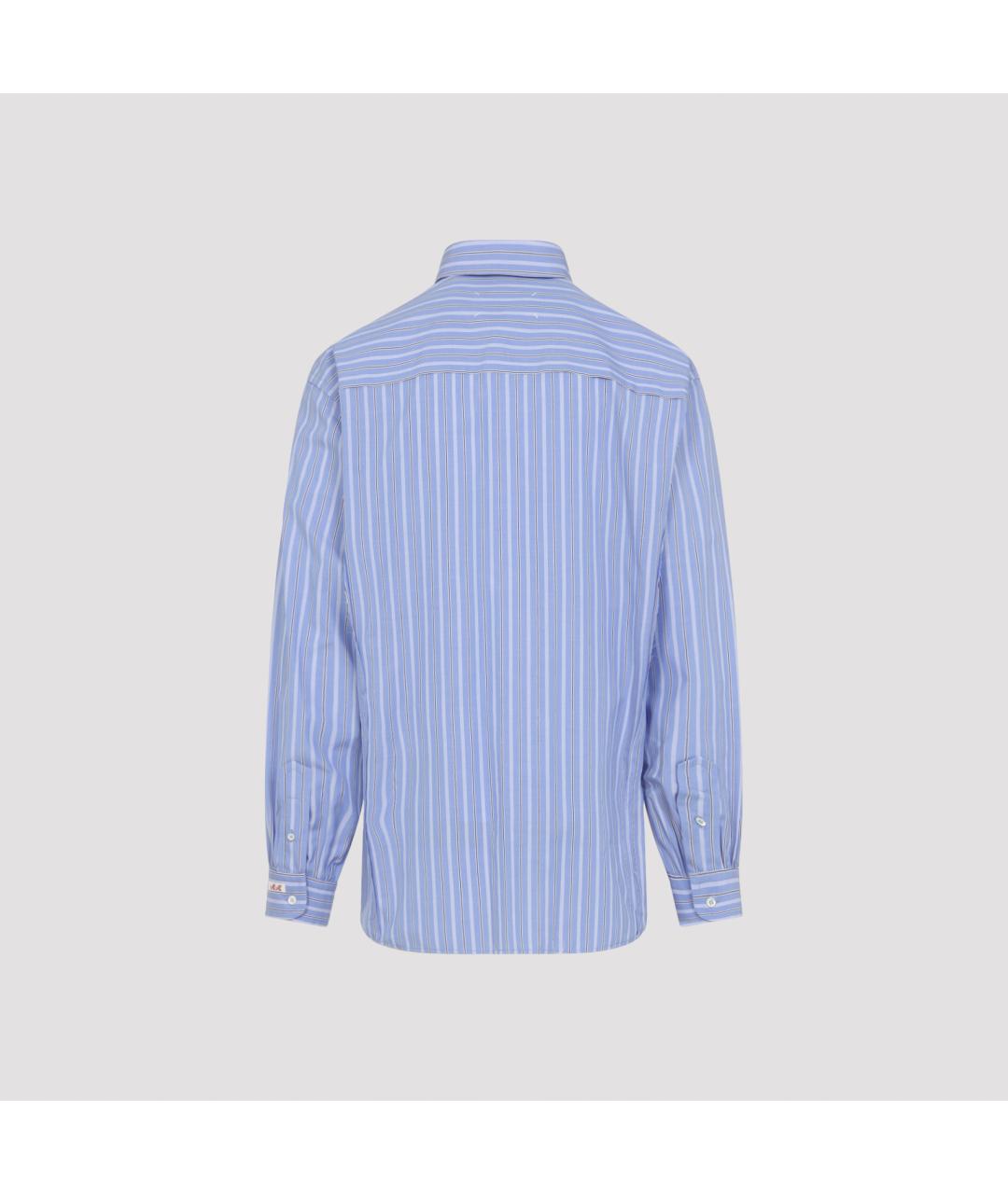 MAISON MARGIELA Синяя хлопковая кэжуал рубашка, фото 3