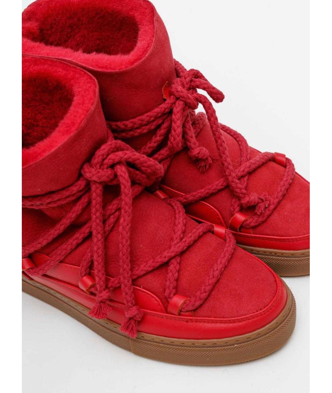 INUIKII Красные замшевые полусапоги, фото 4