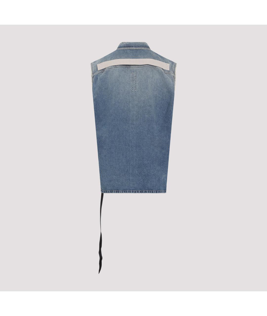 RICK OWENS DRKSHDW Голубой хлопковый жилет, фото 3