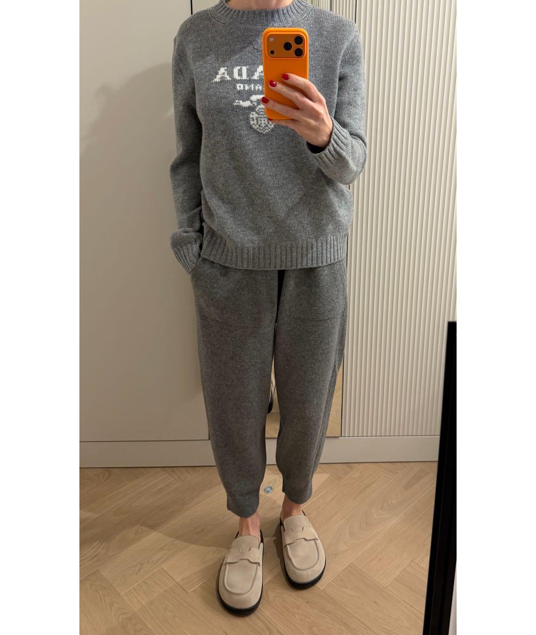 MICHAEL KORS Серые кашемировые брюки широкие, фото 5