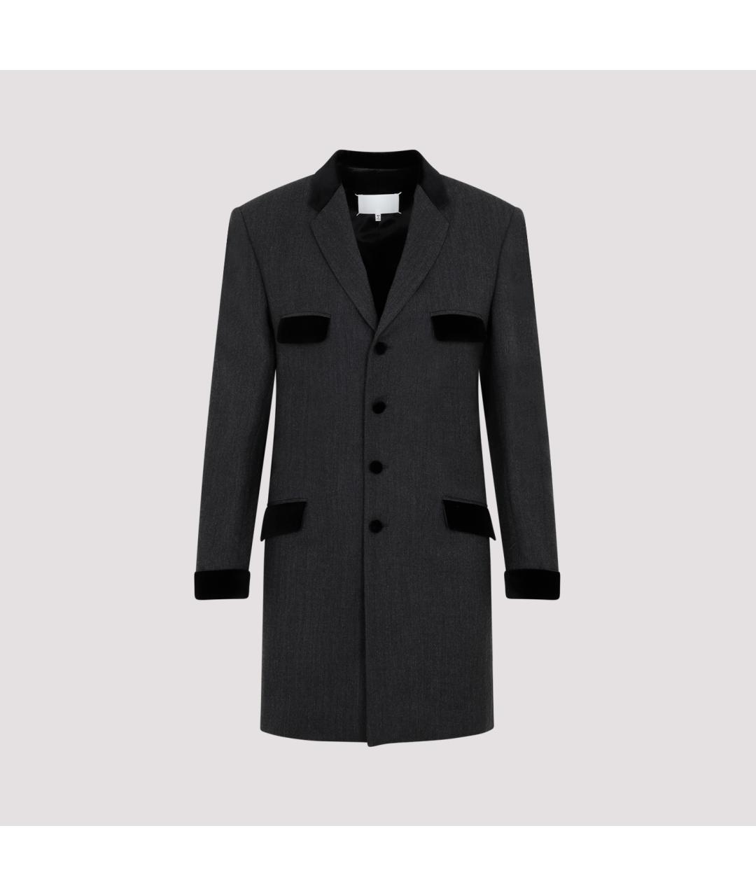 MAISON MARGIELA Серый шерстяной пиджак, фото 2