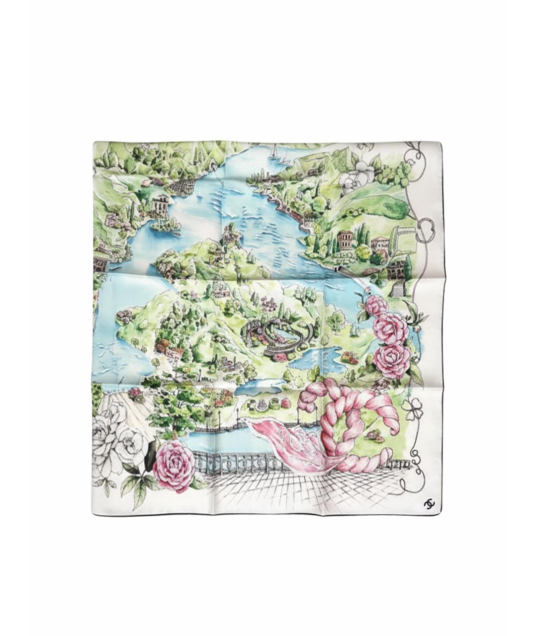 CHANEL Мульти шелковый платок, фото 1