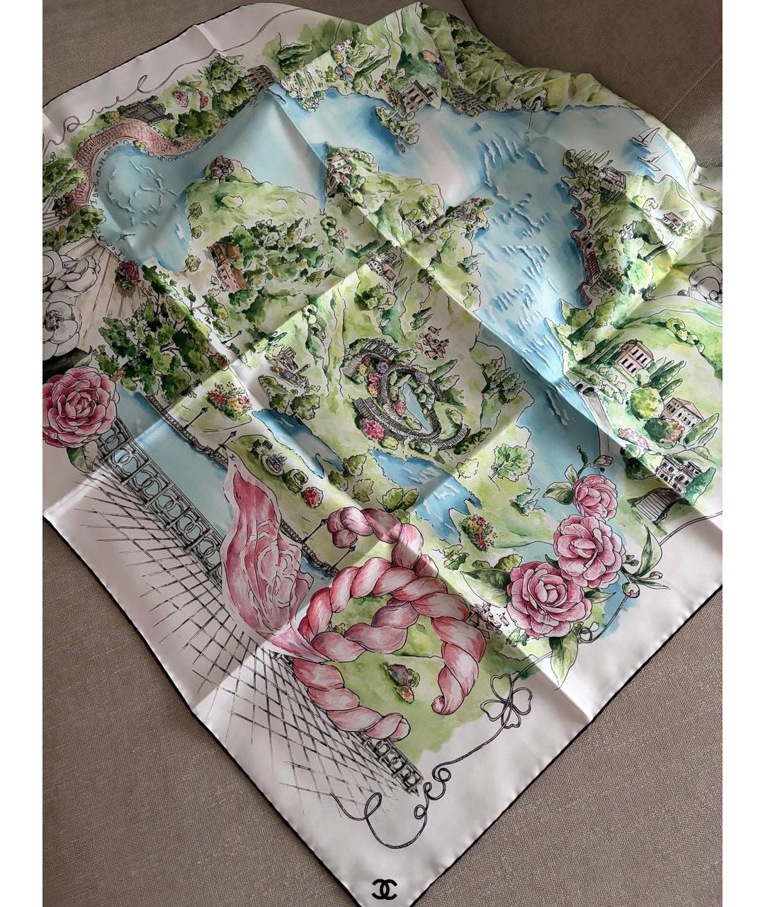 CHANEL Мульти шелковый платок, фото 4