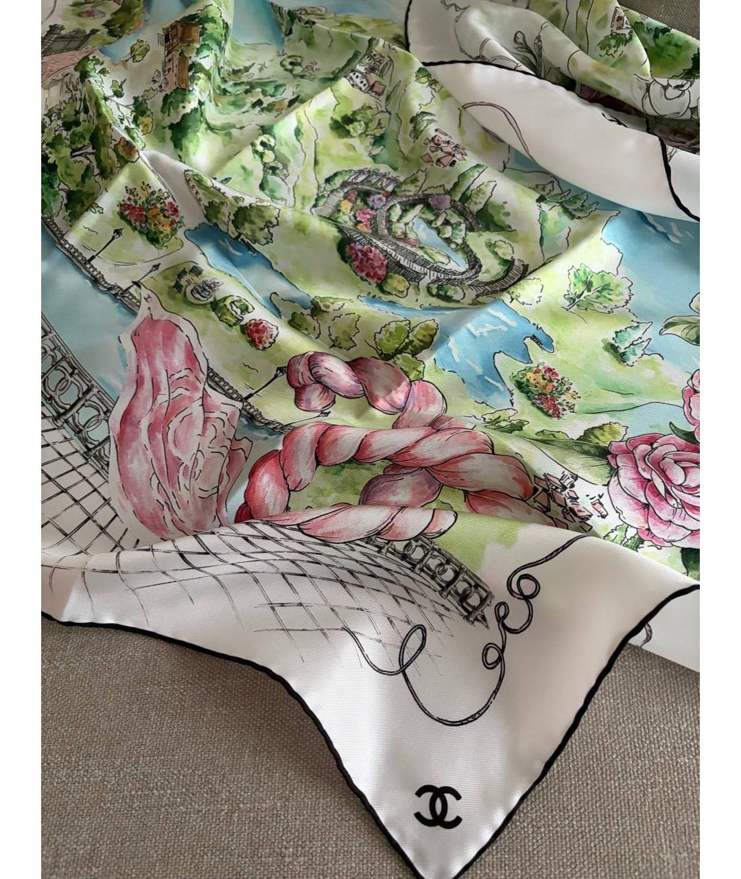 CHANEL Мульти шелковый платок, фото 3
