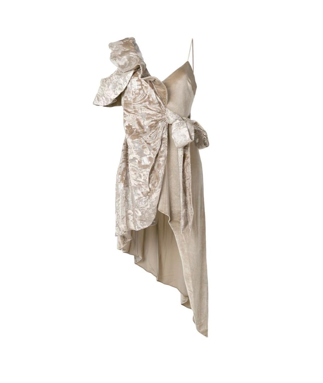 SELF-PORTRAIT Серое полиэстеровое коктейльное платье, фото 1