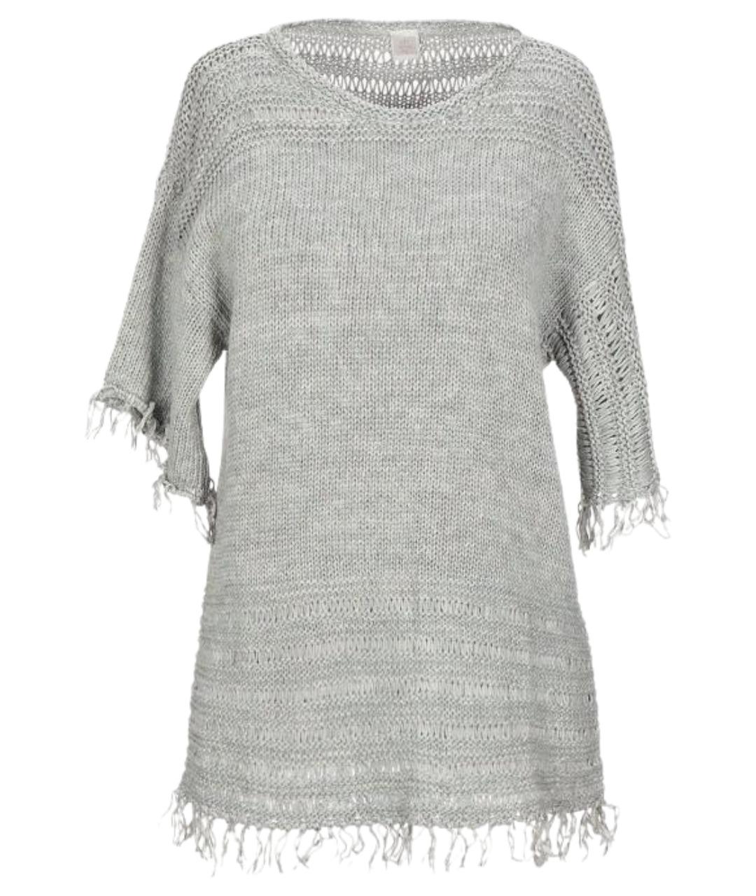 ELEVENTY Серый хлопковый джемпер / свитер, фото 1
