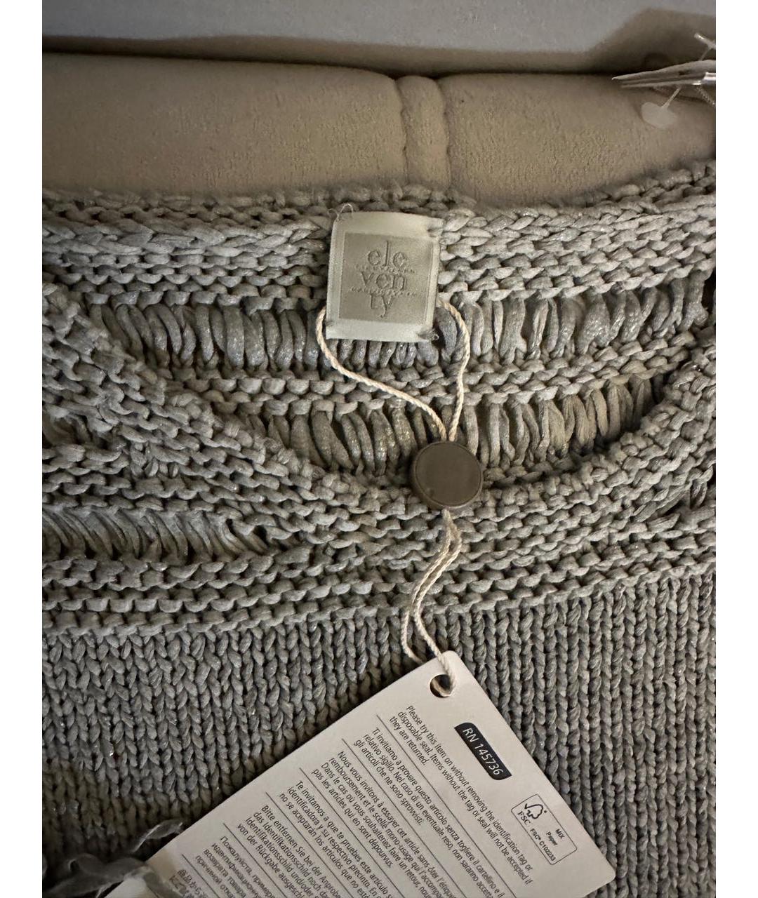 ELEVENTY Серый хлопковый джемпер / свитер, фото 3