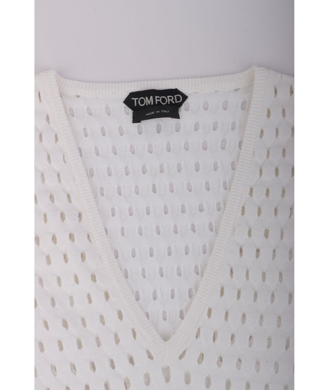 TOM FORD Белый вискозный джемпер / свитер, фото 2