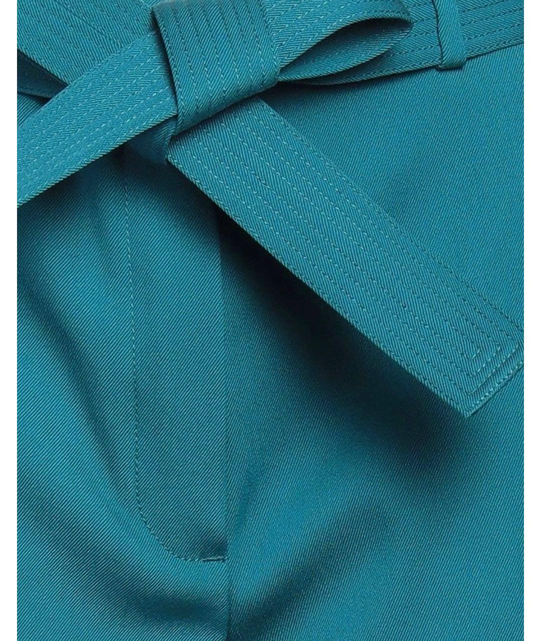 LANVIN Бирюзовые шерстяные шорты, фото 4