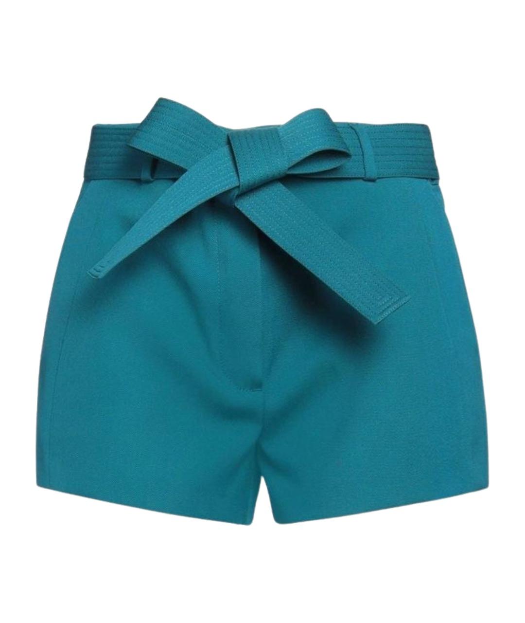 LANVIN Бирюзовые шерстяные шорты, фото 1