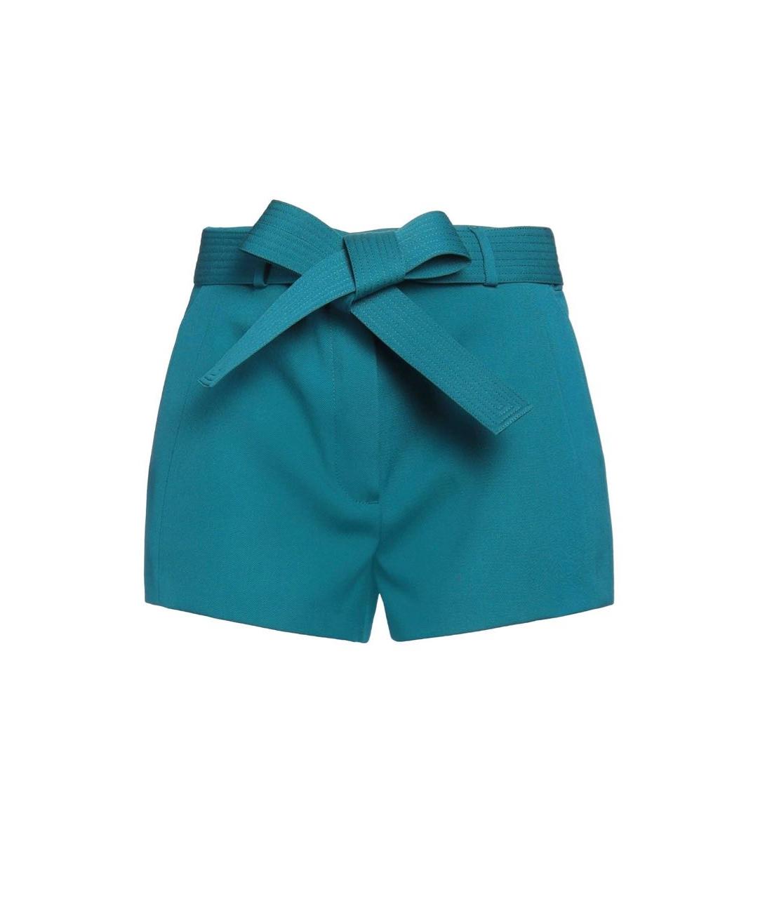 LANVIN Бирюзовые шерстяные шорты, фото 9