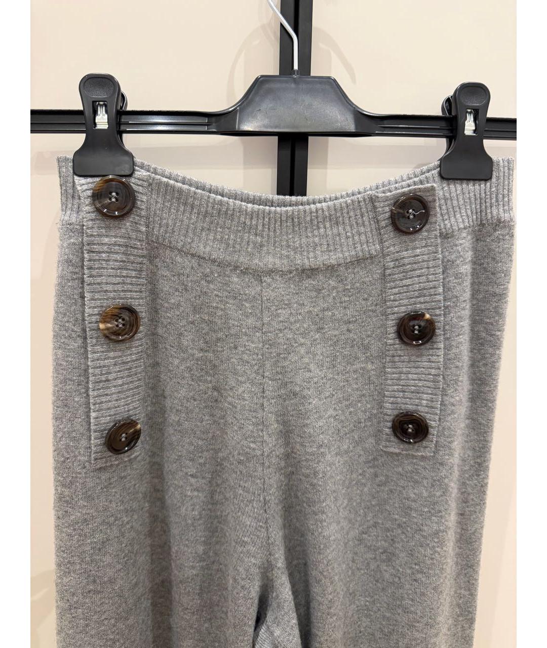 CHLOE Серые шерстяные брюки широкие, фото 4