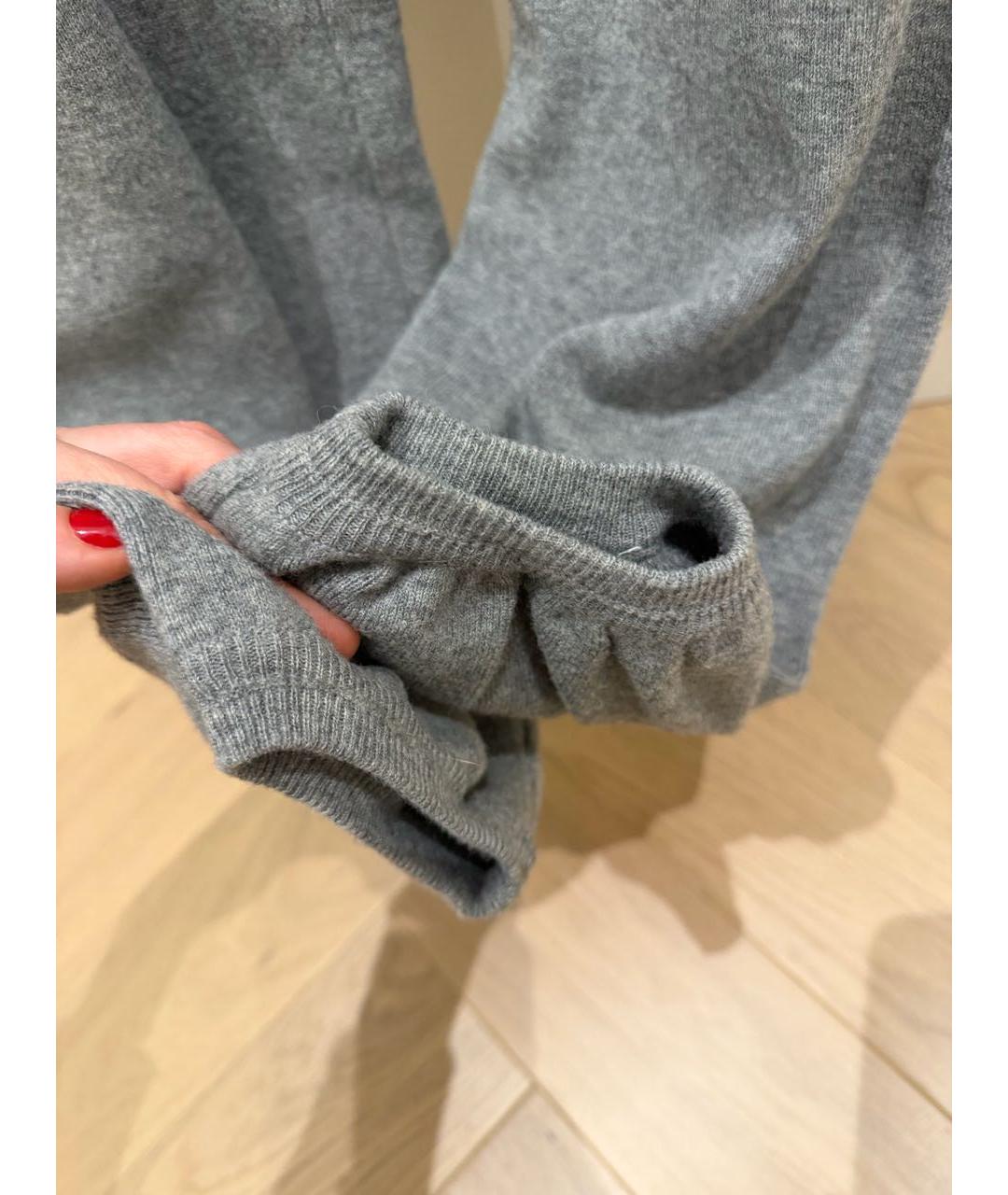 CHLOE Серые шерстяные брюки широкие, фото 7