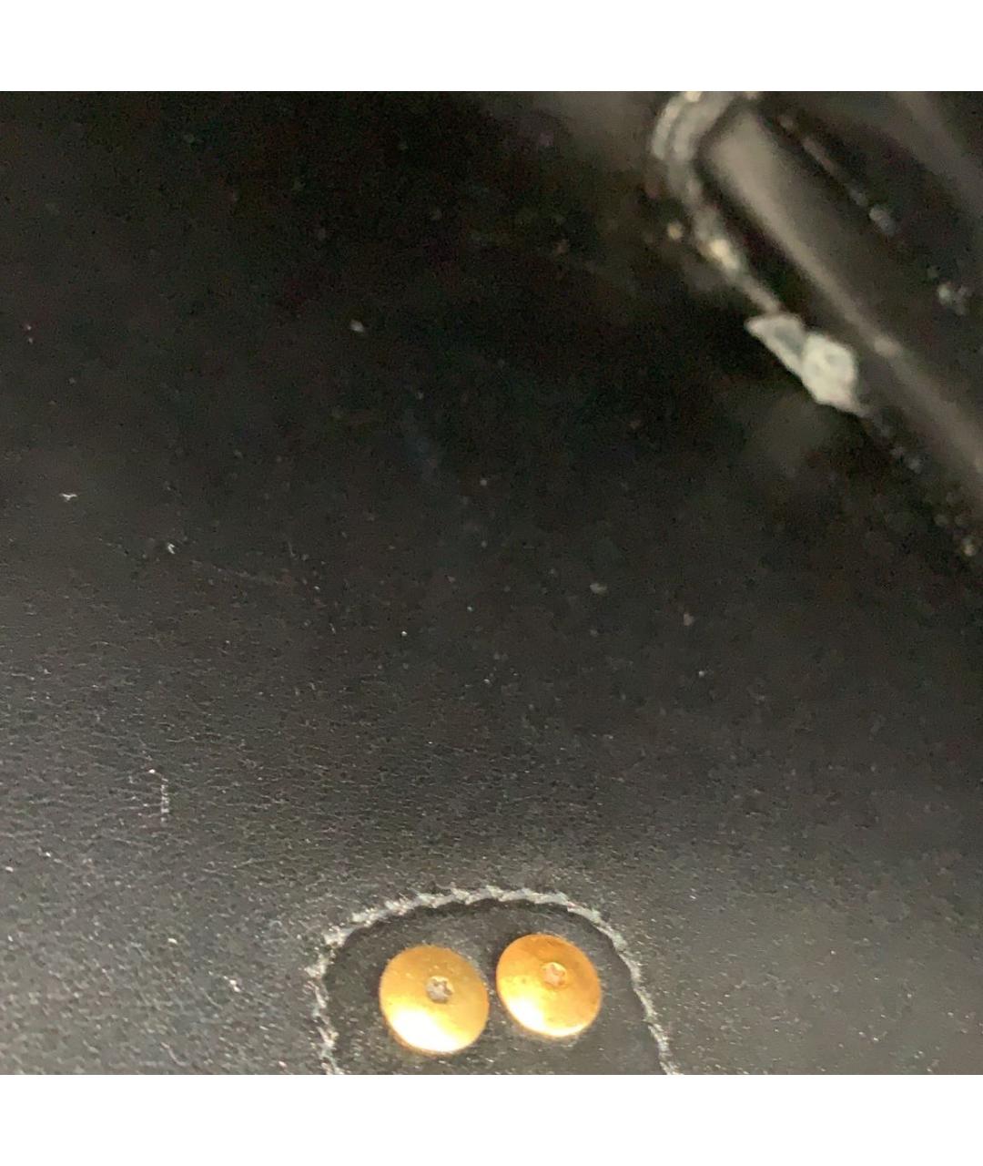 SAINT LAURENT Черная кожаная сумка с короткими ручками, фото 6