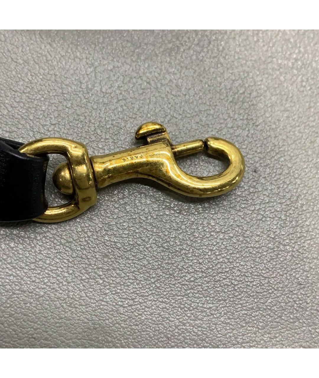 SAINT LAURENT Черная кожаная сумка с короткими ручками, фото 7