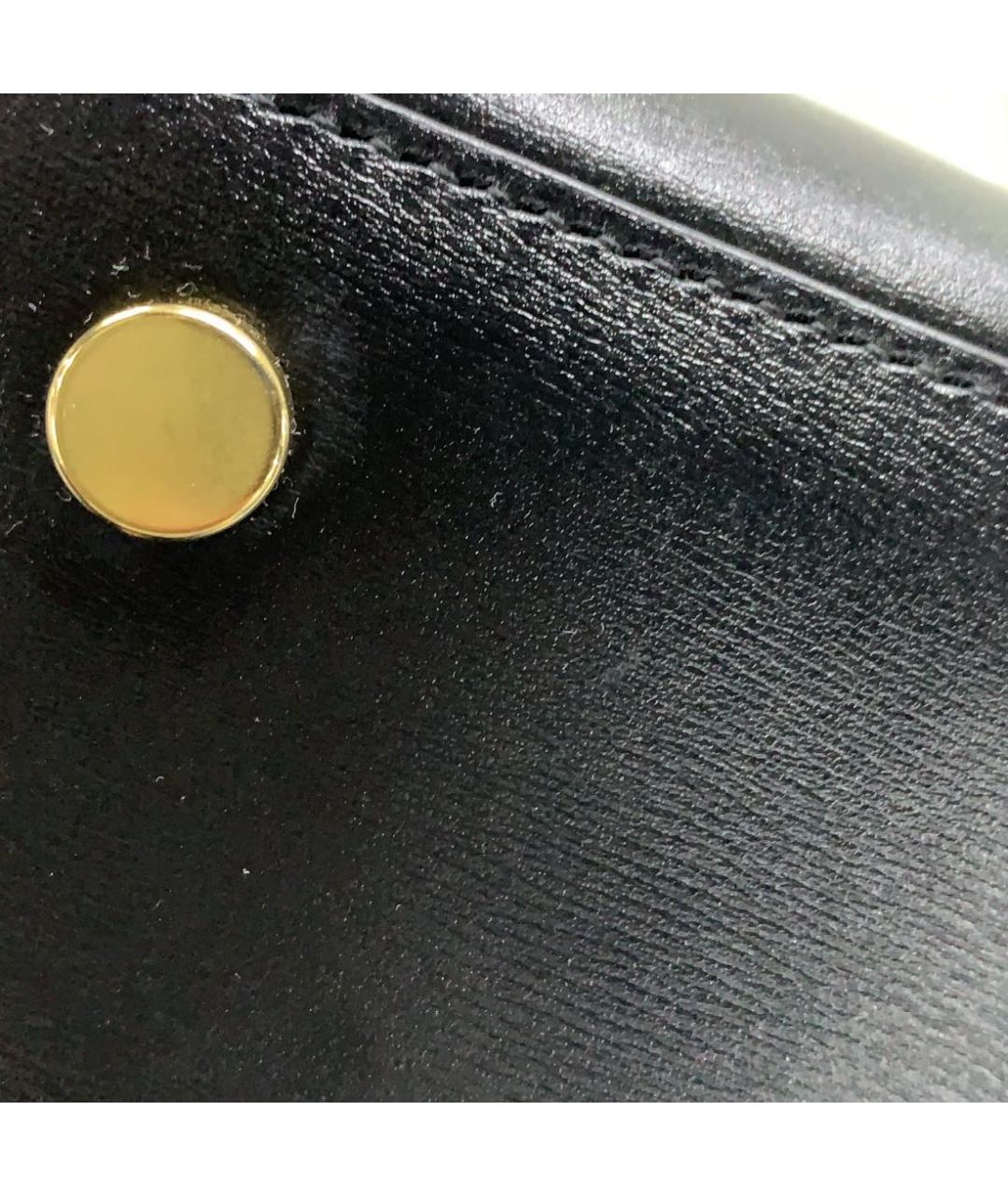 SAINT LAURENT Черная кожаная сумка с короткими ручками, фото 4