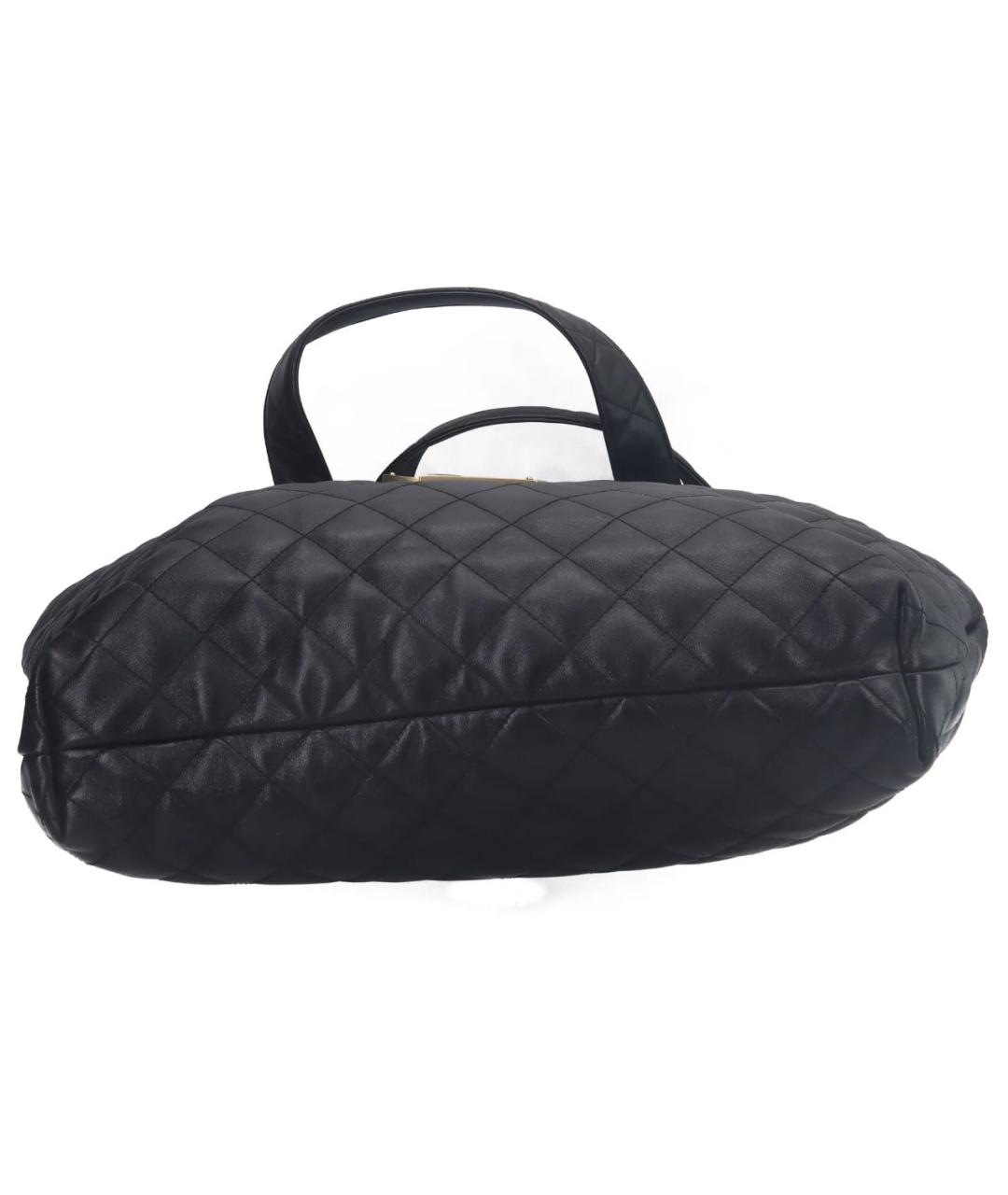 SAINT LAURENT Черная кожаная сумка с короткими ручками, фото 4