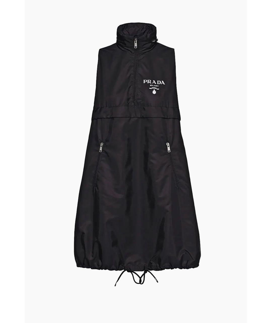 PRADA Черное синтетическое повседневное платье, фото 9