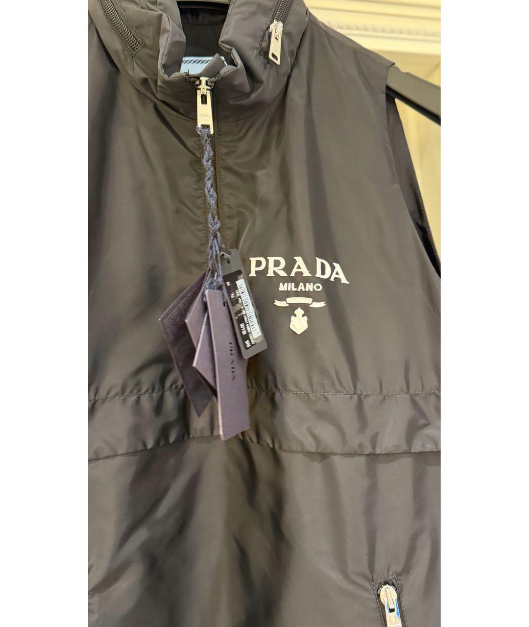 PRADA Черное синтетическое повседневное платье, фото 3