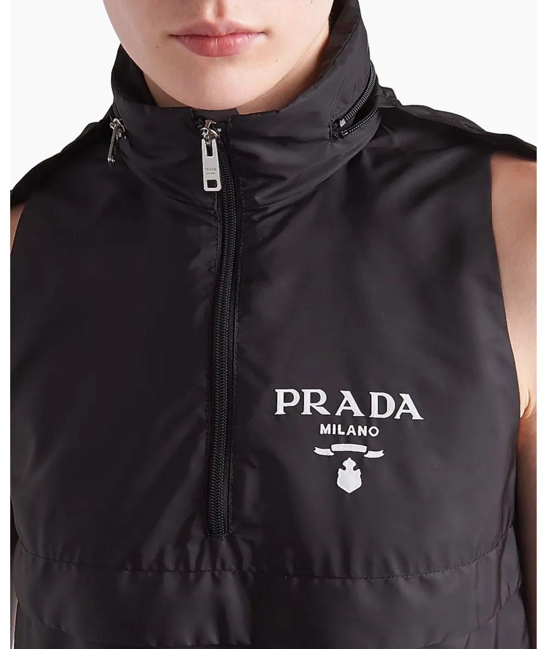 PRADA Черное синтетическое повседневное платье, фото 6