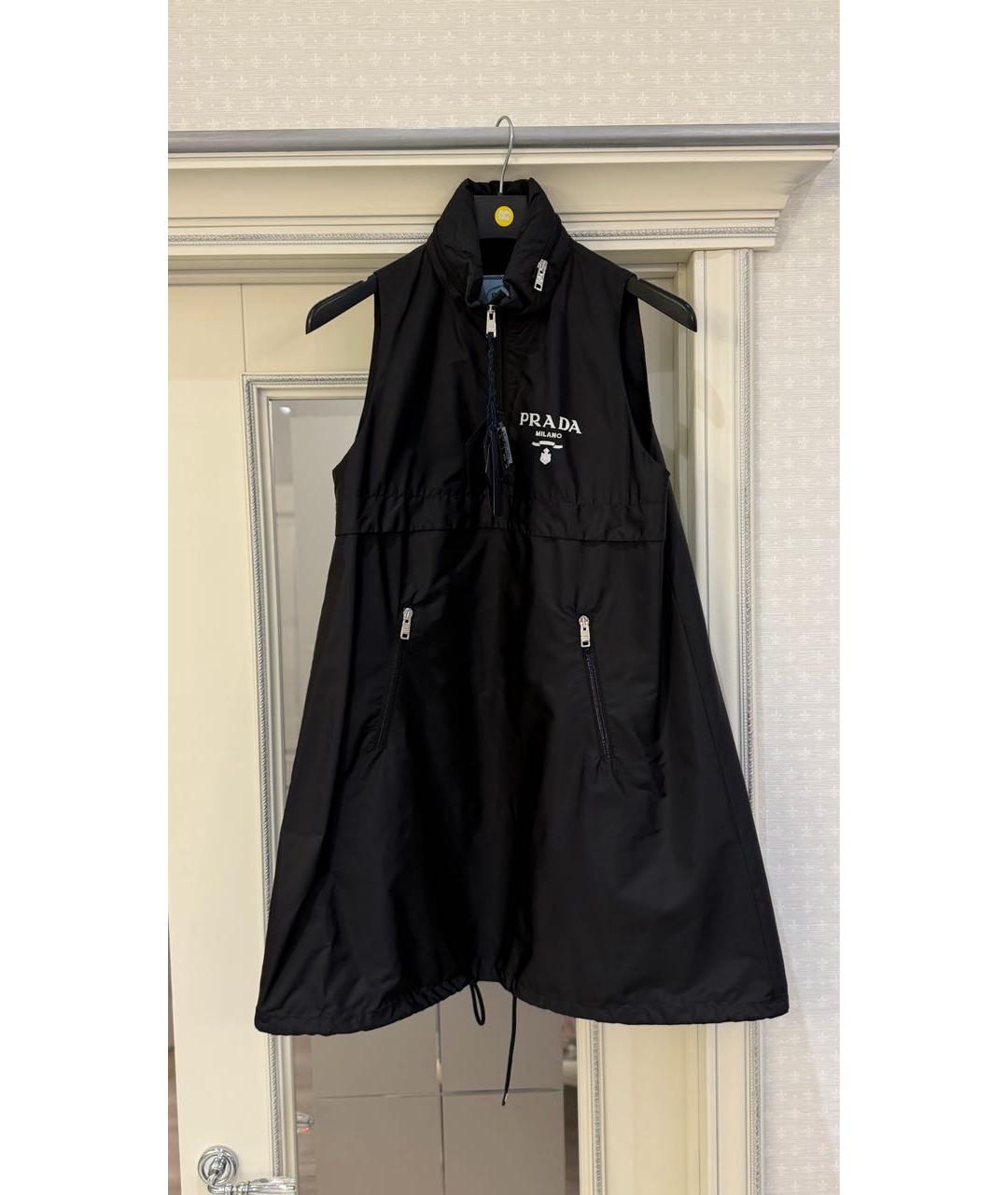PRADA Черное синтетическое повседневное платье, фото 2