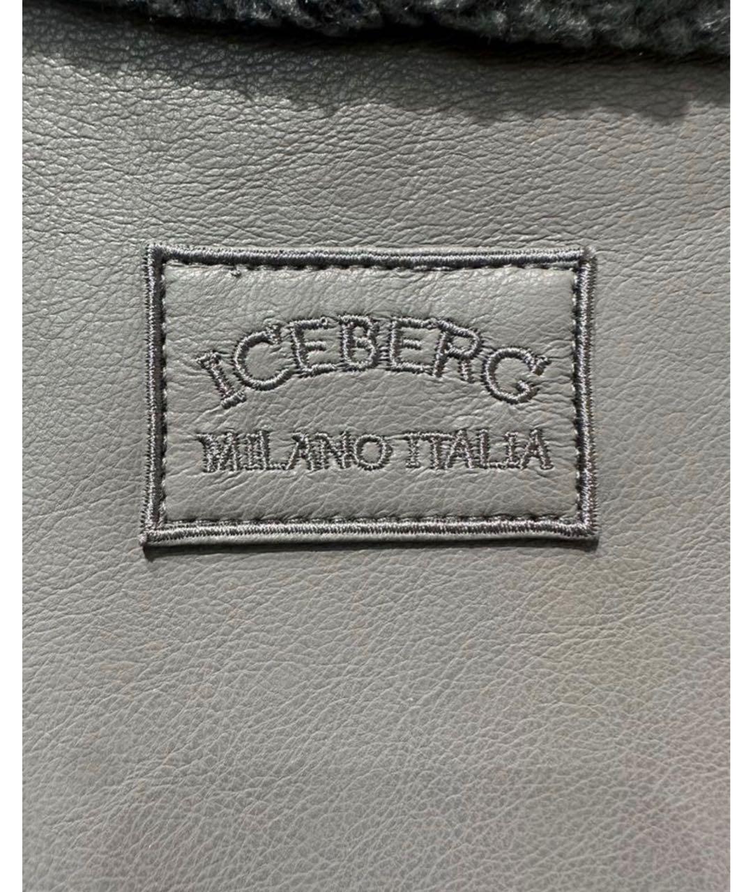 ICEBERG Антрацитовая полиэстеровая дубленка, фото 7