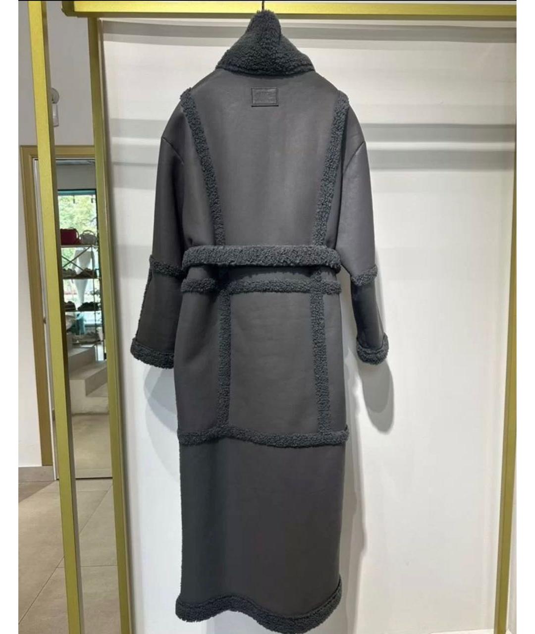 ICEBERG Антрацитовая полиэстеровая дубленка, фото 2