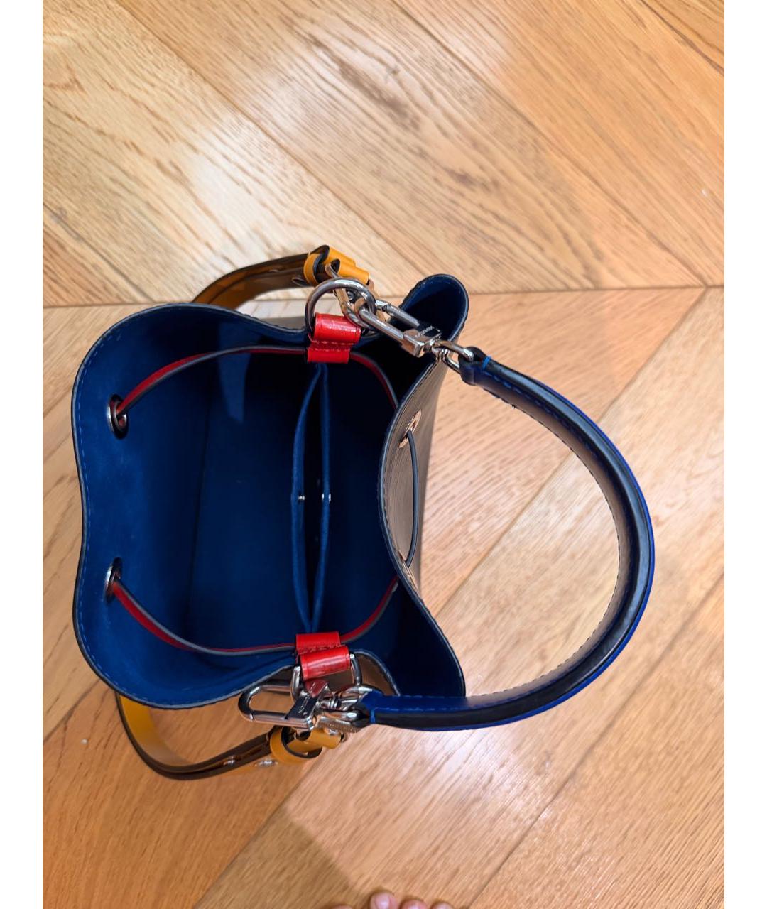 LOUIS VUITTON Черная кожаная сумка с короткими ручками, фото 4