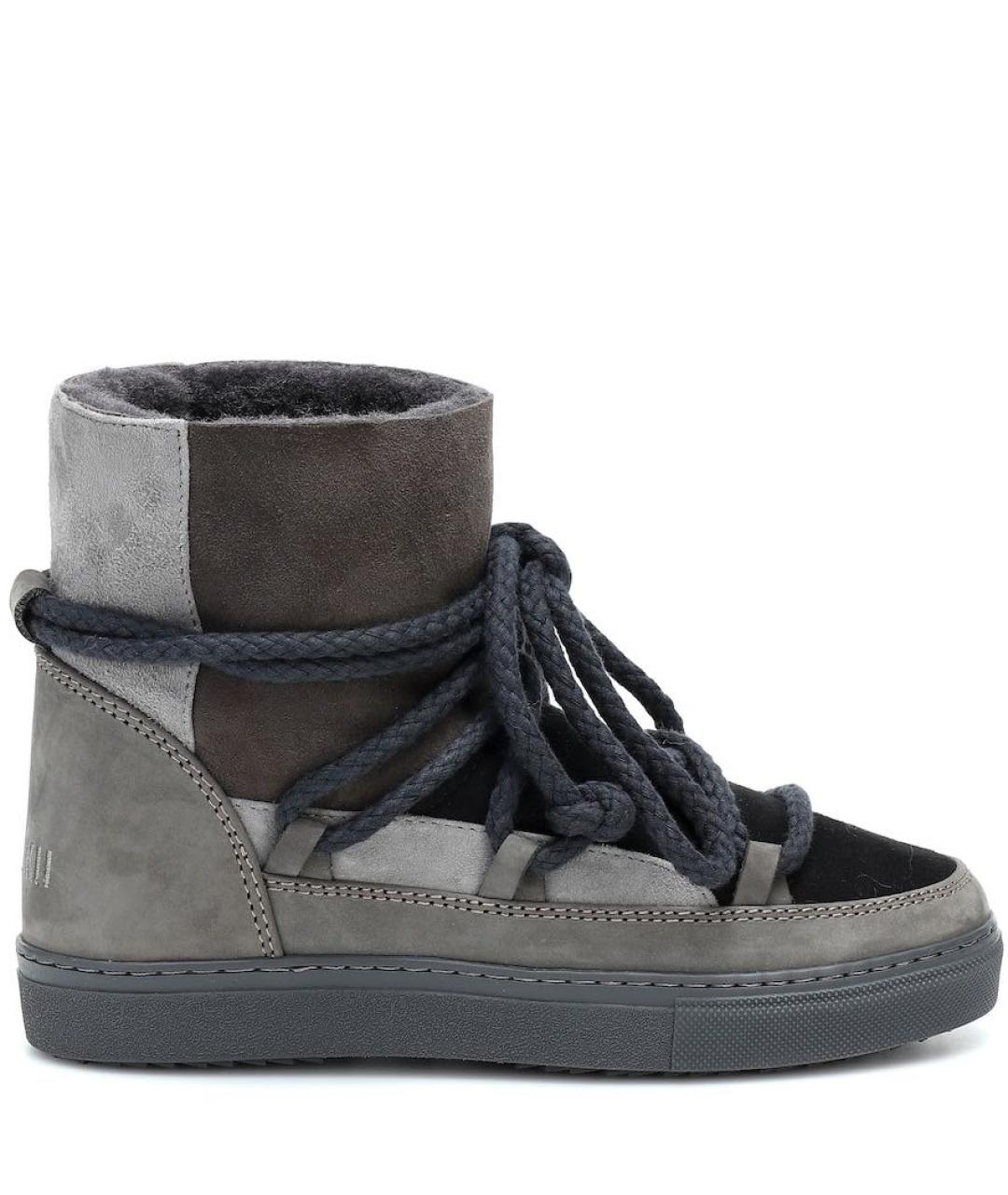 INUIKII Антрацитовые замшевые сапоги, фото 9