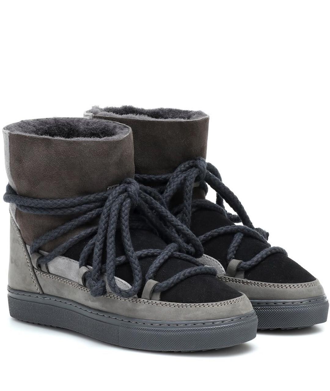 INUIKII Антрацитовые замшевые сапоги, фото 2