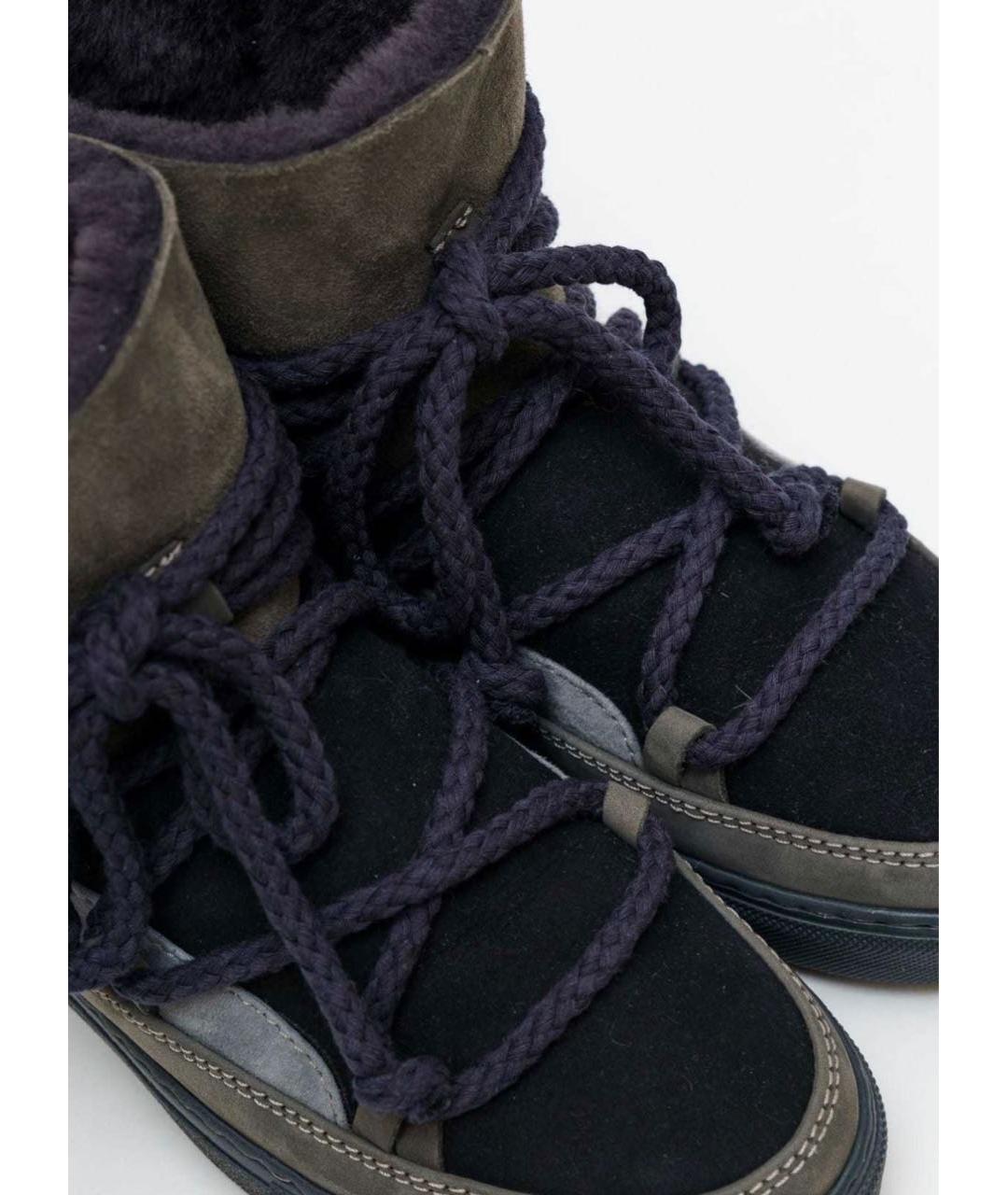INUIKII Антрацитовые замшевые сапоги, фото 7