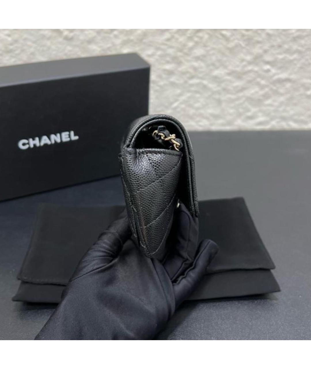 CHANEL Черная кожаная сумка через плечо, фото 8