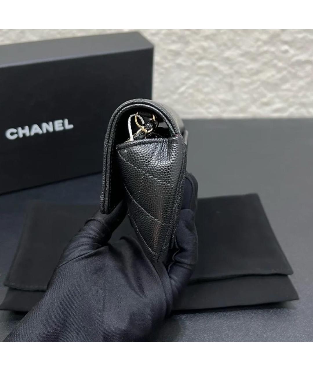 CHANEL Черная кожаная сумка через плечо, фото 5