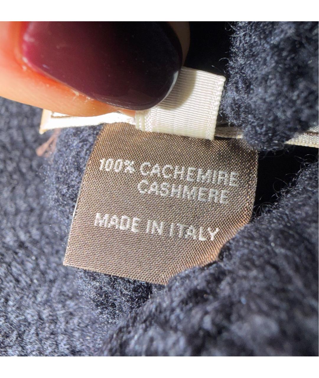 HERMES Темно-синяя кашемировая шапка, фото 8
