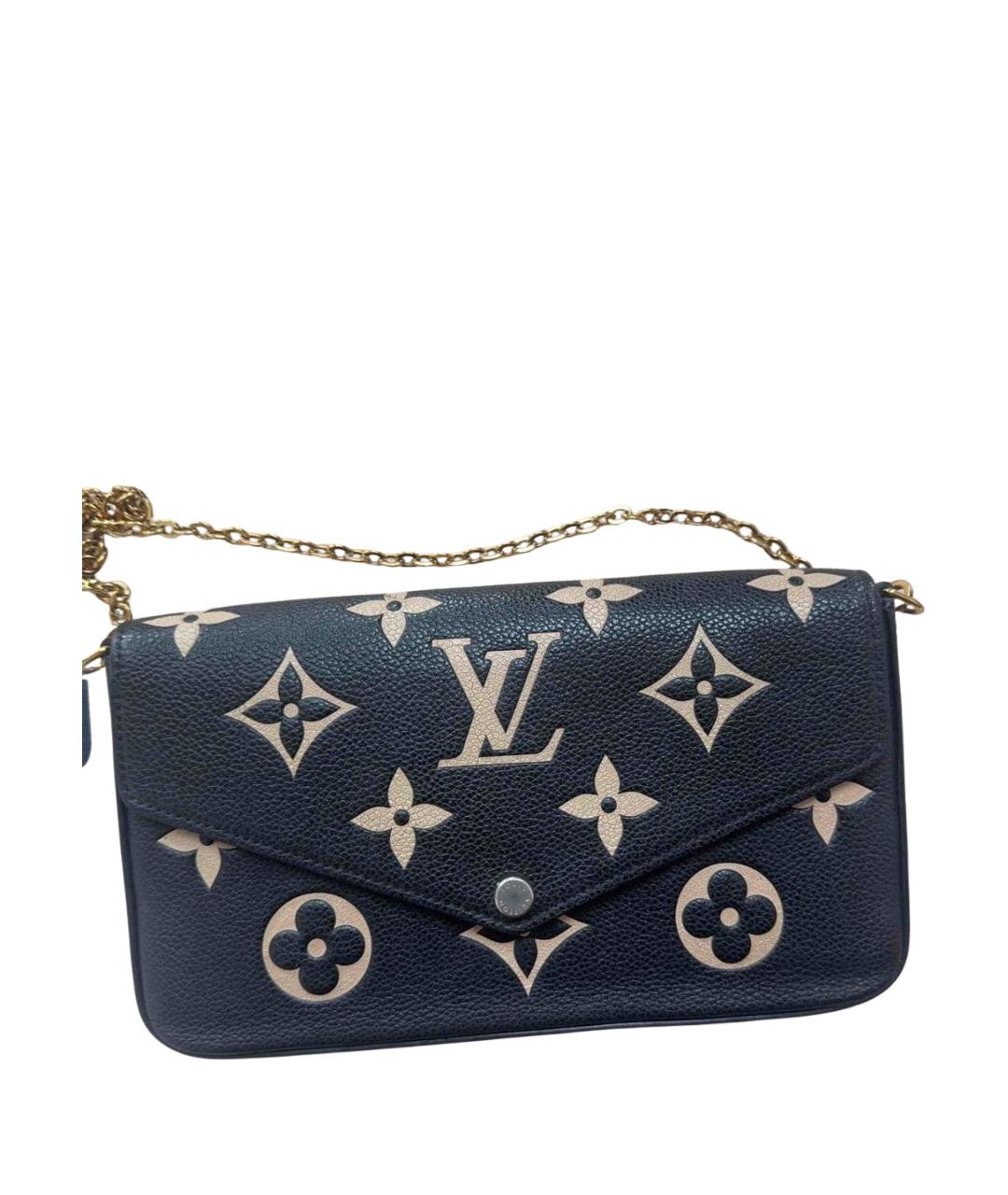 LOUIS VUITTON Черная кожаная сумка через плечо, фото 1