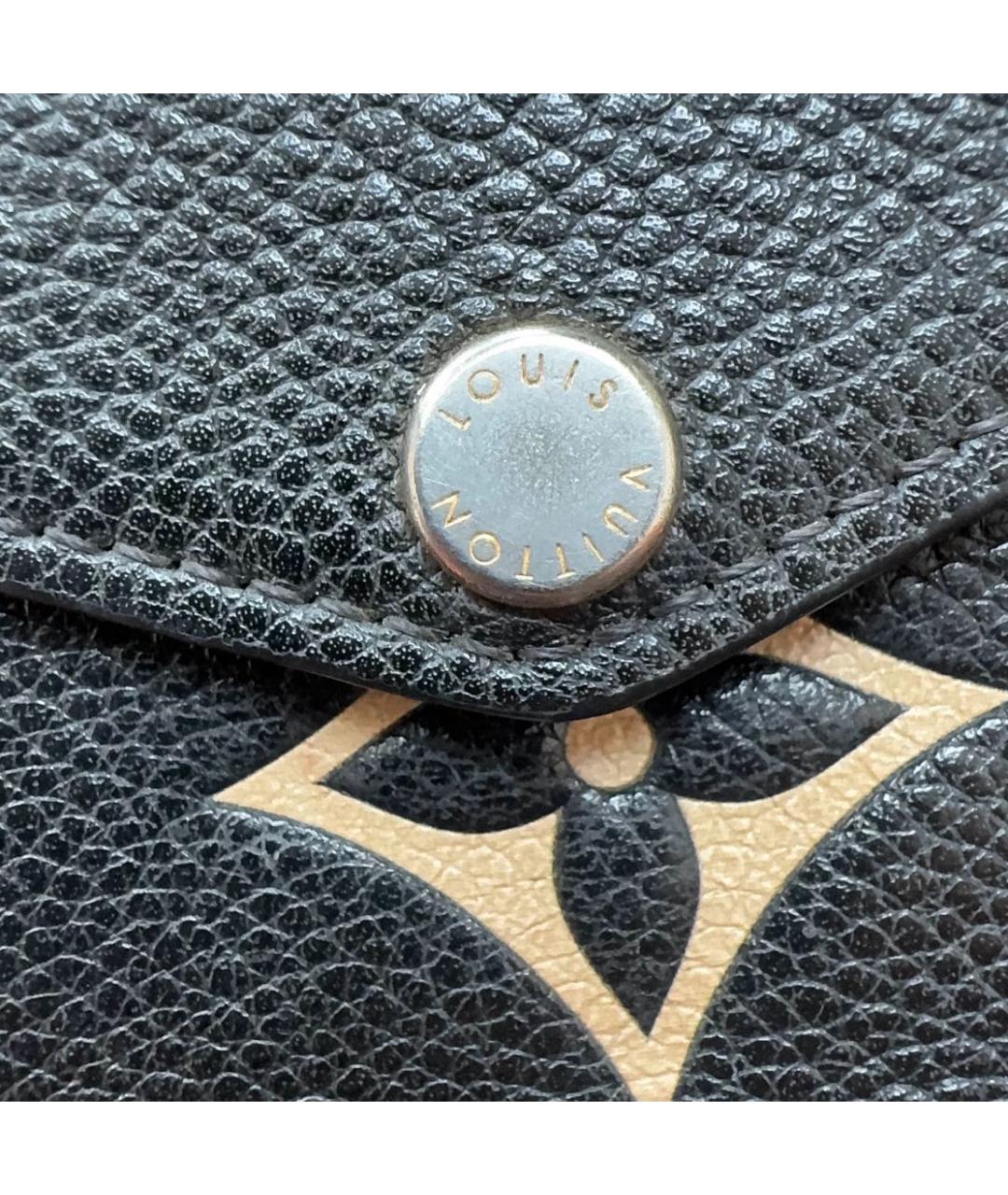 LOUIS VUITTON Черная кожаная сумка через плечо, фото 5