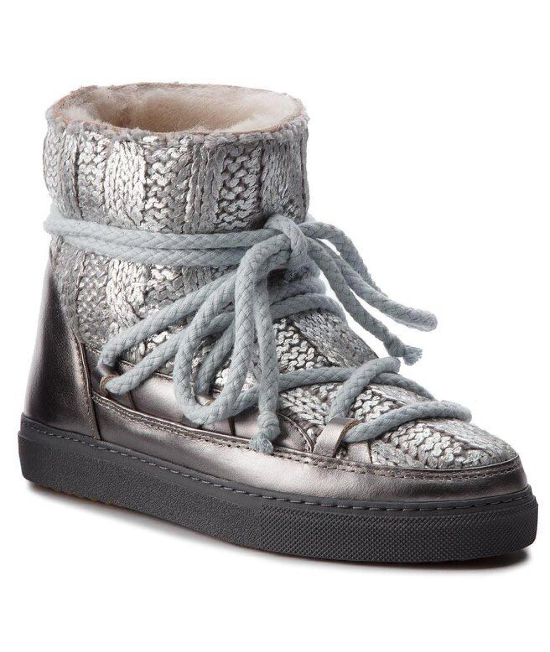 INUIKII Серебряные кожаные ботинки, фото 2