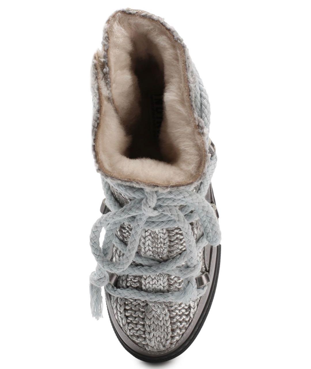 INUIKII Серебряные кожаные ботинки, фото 6