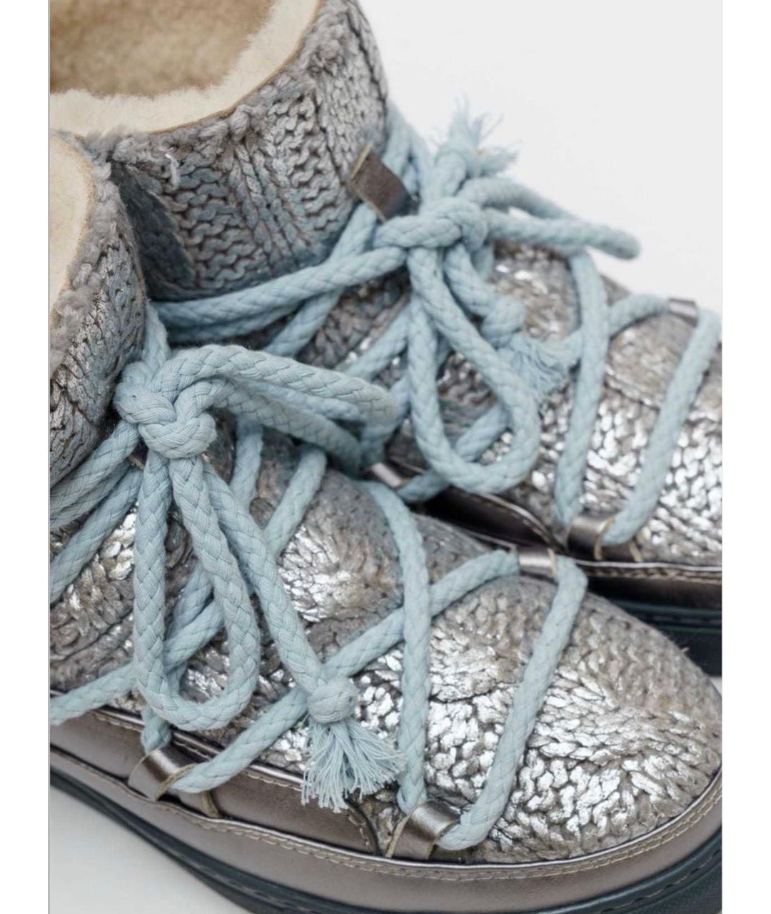 INUIKII Серебряные кожаные ботинки, фото 5