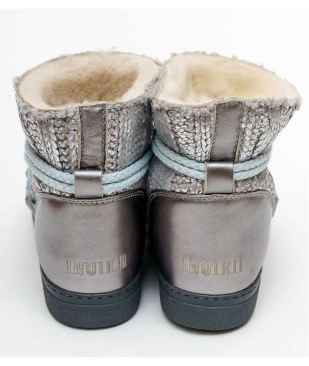 INUIKII Серебряные кожаные ботинки, фото 4