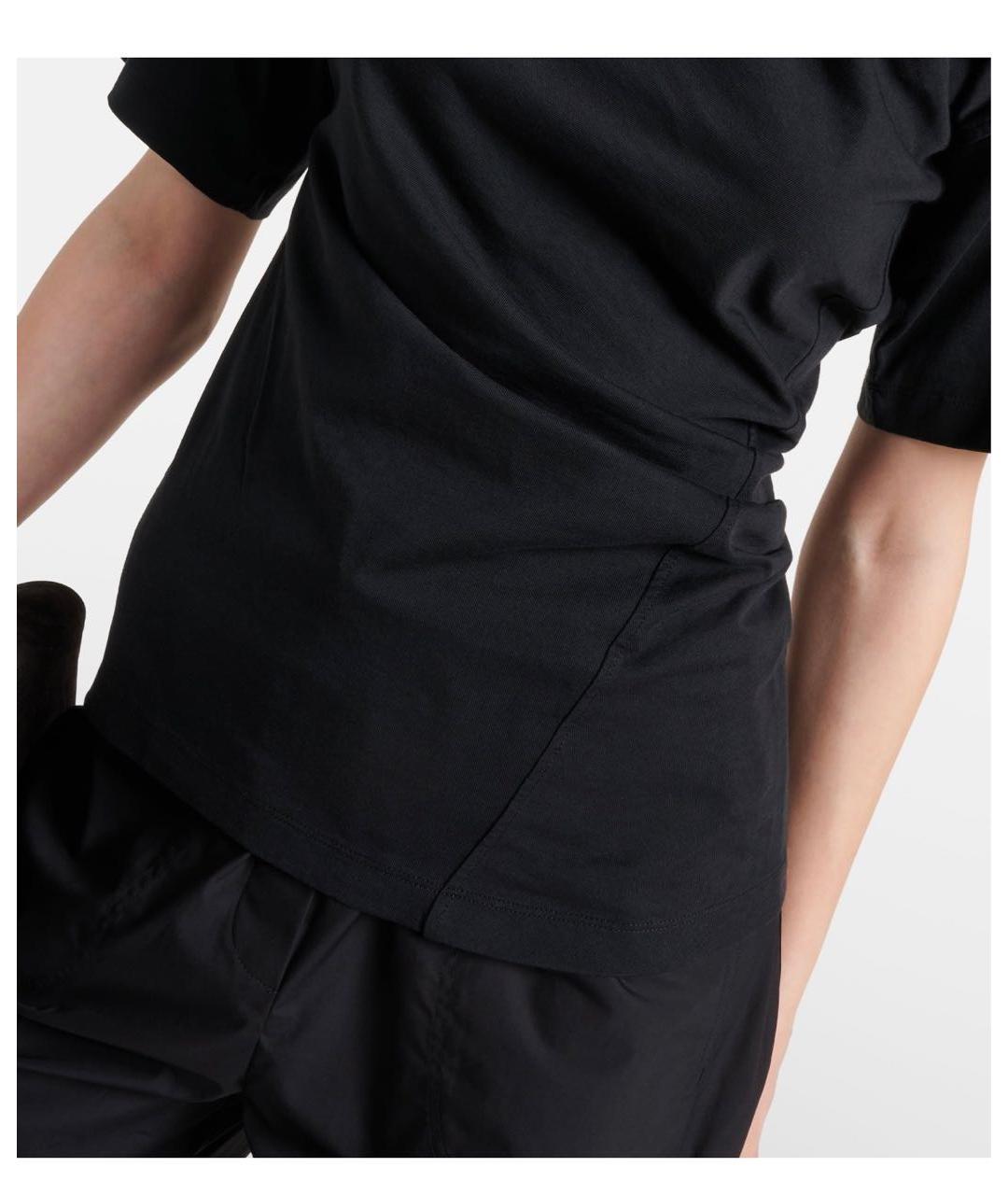 TOTEME Черная хлопковая футболка, фото 5