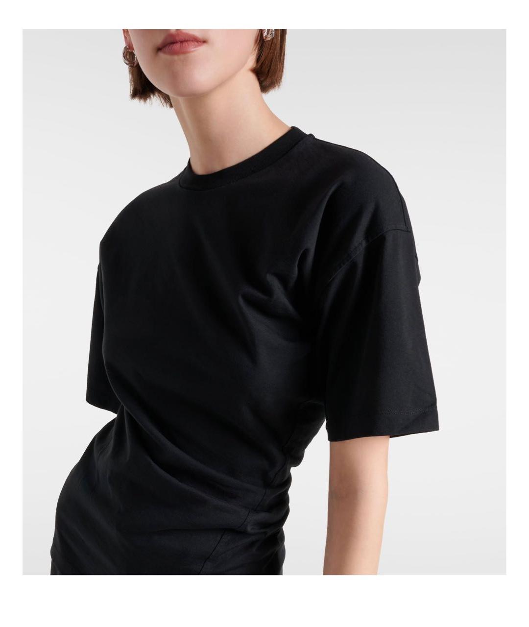 TOTEME Черная хлопковая футболка, фото 2